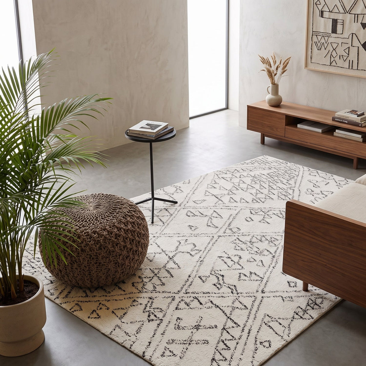 Cream Cotton Patterned Rug | Uttermost Campo -www.oroa.com