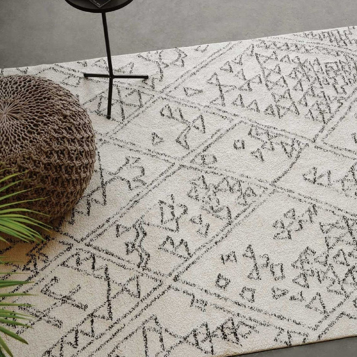 Cream Cotton Patterned Rug | Uttermost Campo -www.oroa.com