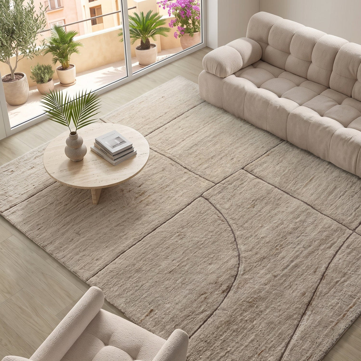 Beige Cutout Wool Rug | Uttermost Kenyan - www.oroa.com