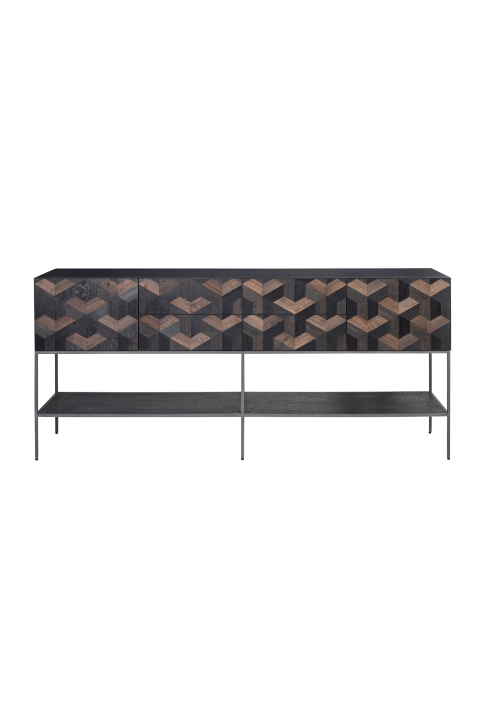 Oak Parquet Sideboard with Toprack | Versmissen Illusion | Oroa.com