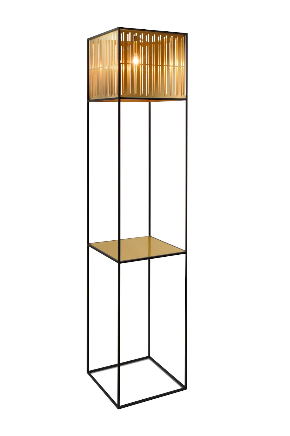 Steel Framed Brass Floor Lamp | Versmissen Oriente | Oroa.com