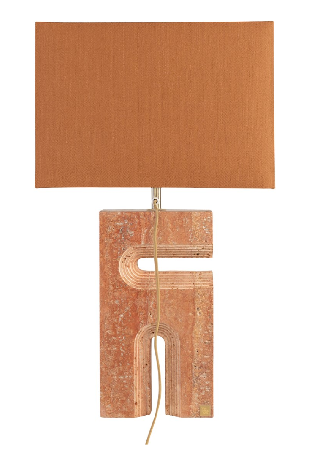 Red Travertine Table Lamp | Versmissen Reso | Oroa.com