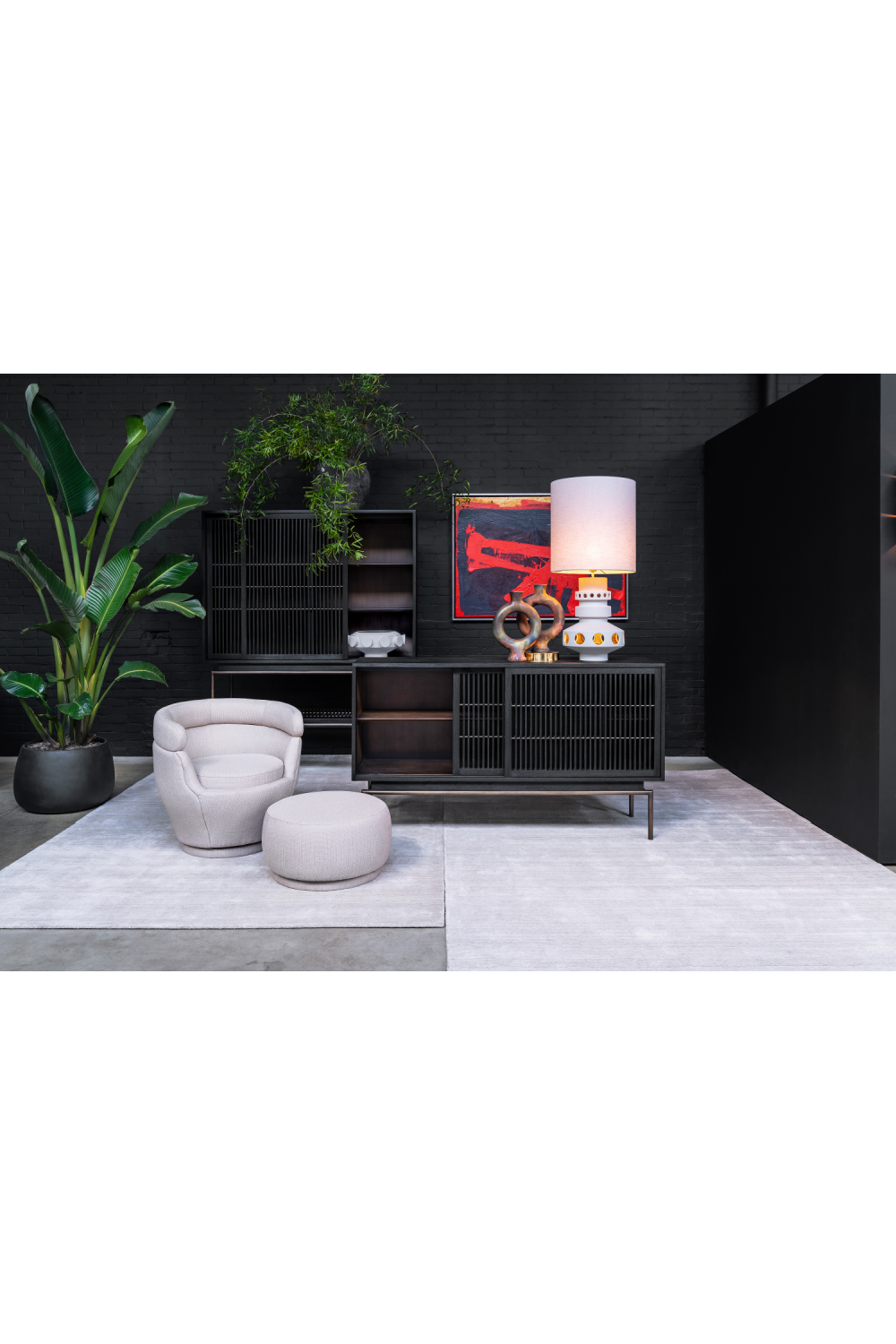 Black Mindi Wood Cabinet | Versmissen Tellem | Oroa.com