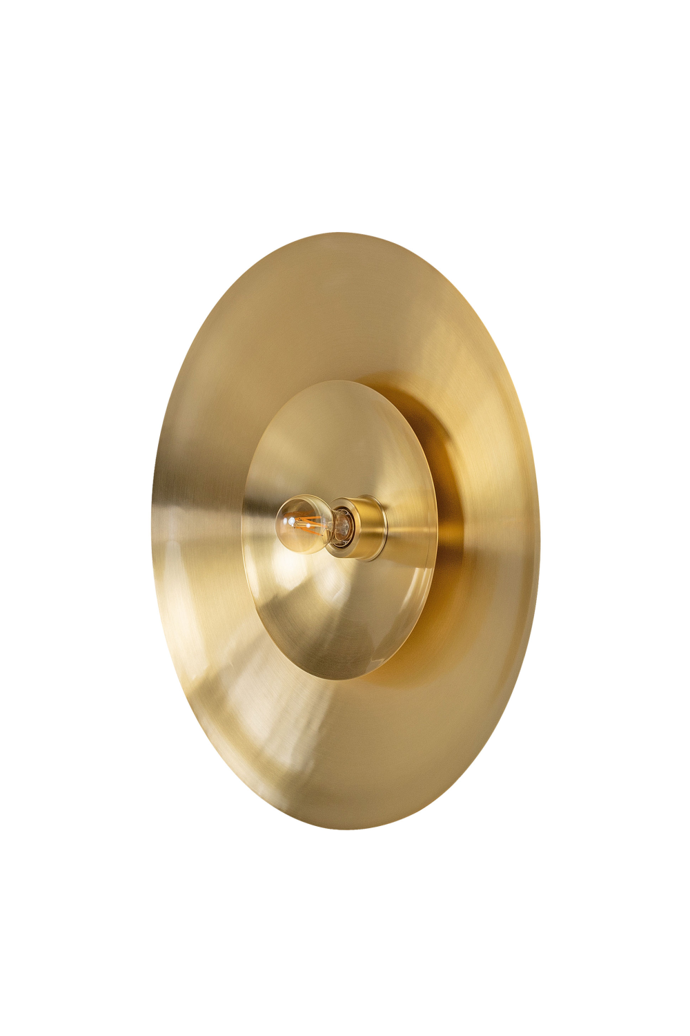 Circular Brass Wall Lamp L | Versmissen Zenith | Oroa.com