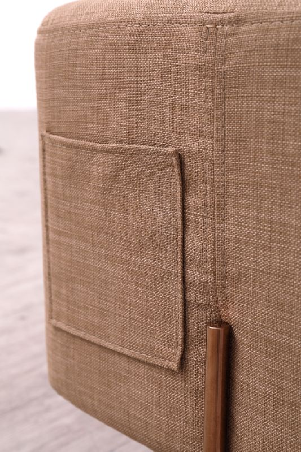 Brown Fabric Pocket Ottoman | OROA Modern Adler | Oroa.com