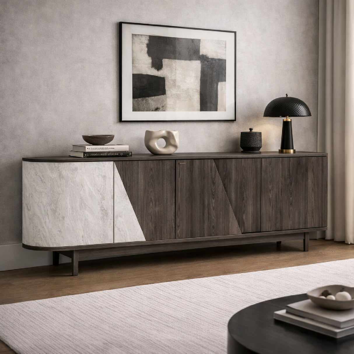 Gray Elm 4-Door Sideboard | Oroa.com