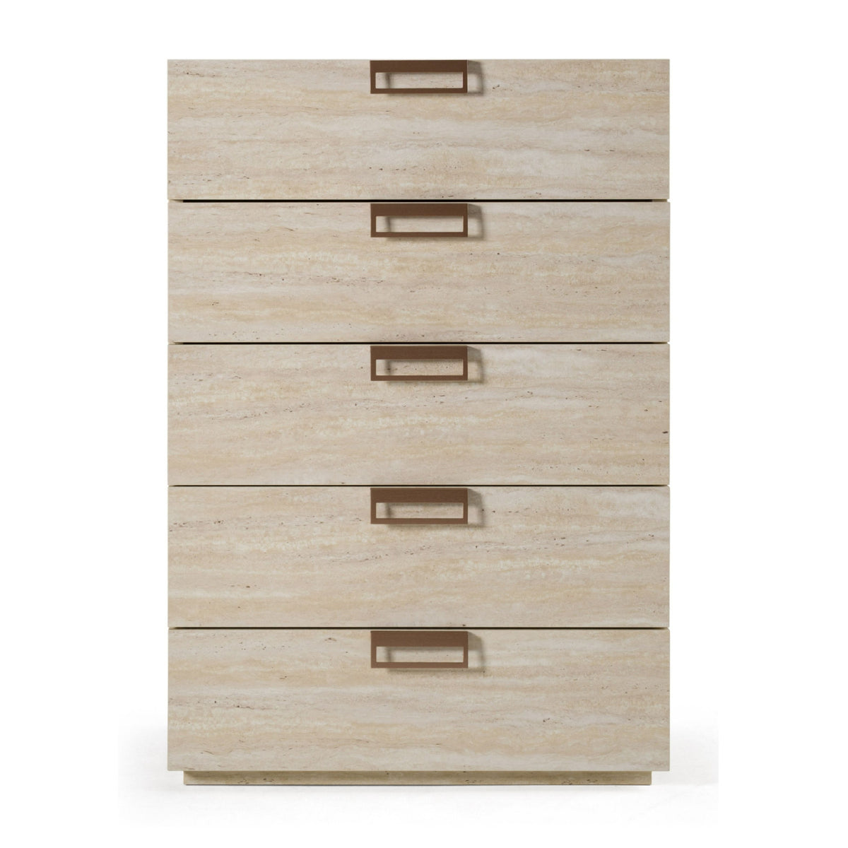 5-Drawer Travertine Chest | OROA Modern Lago