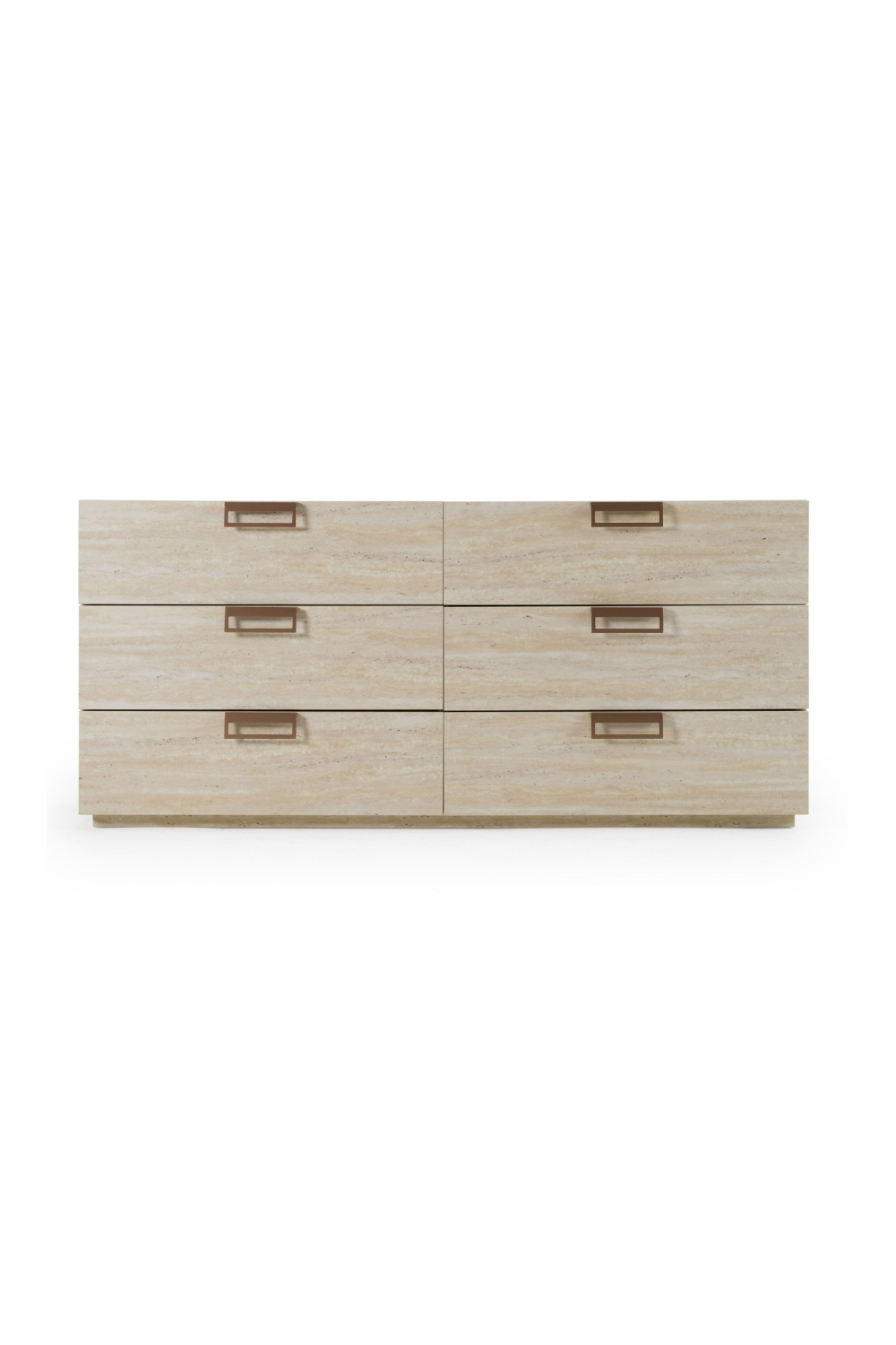 6-Drawer Travertine Dresser | OROA Modern Lago | Oroa.com