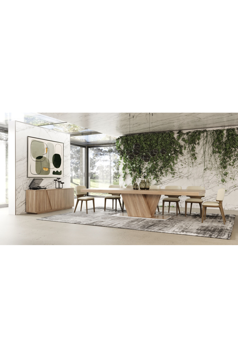 Walnut Caracalla Extendable Dining Table | Oroa.com