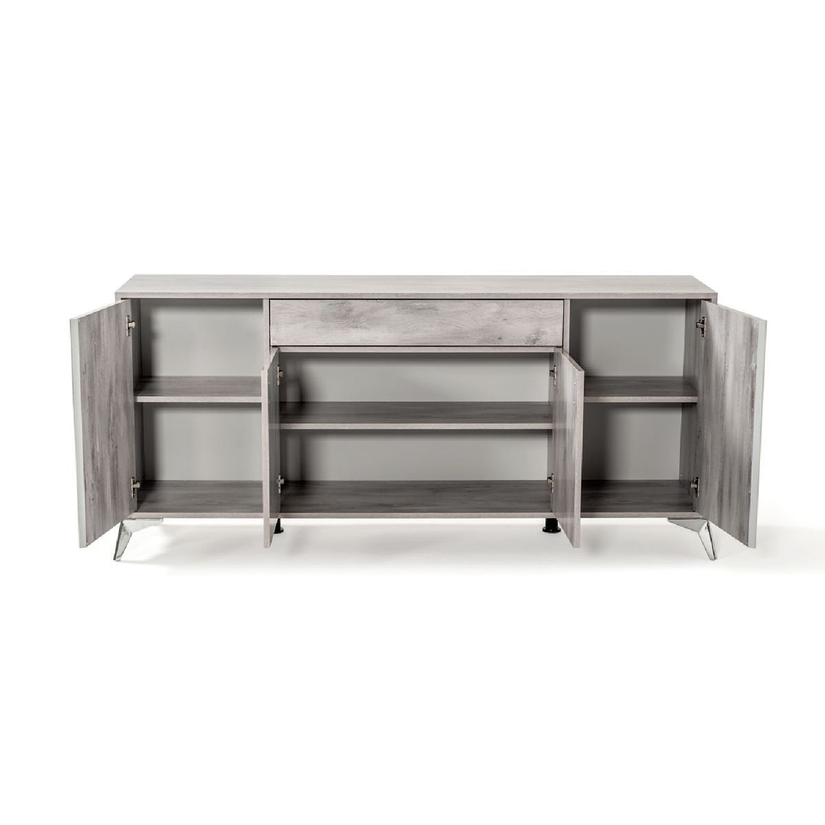 Gray Wooden 4-Door Sideboard | OROA Modern Alexa