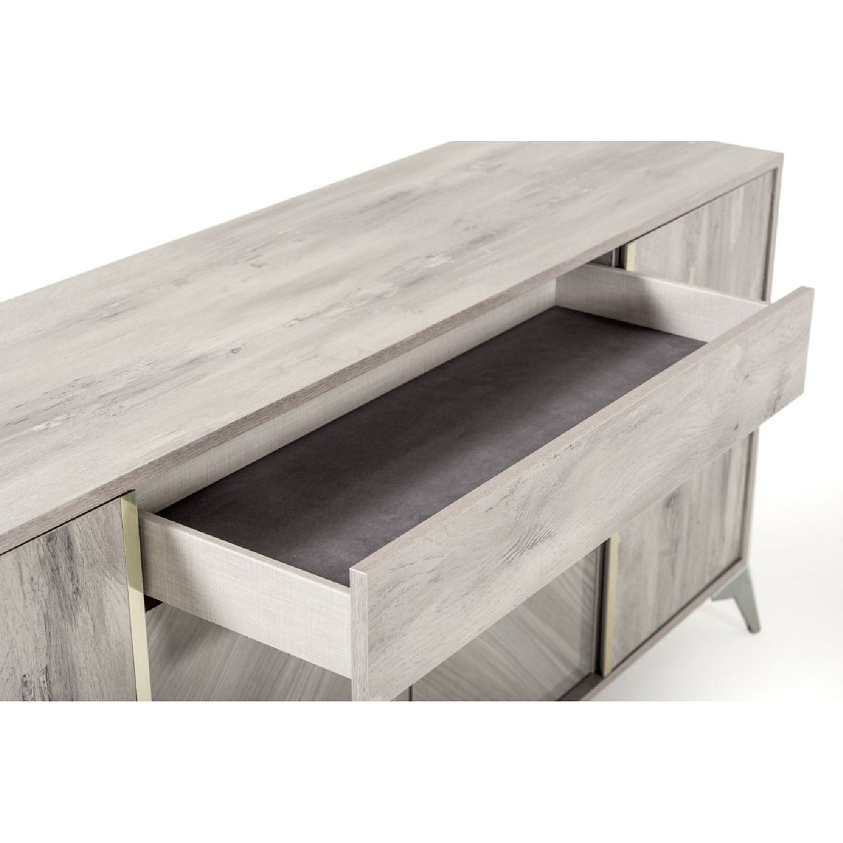Gray Wooden 4-Door Sideboard | OROA Modern Alexa