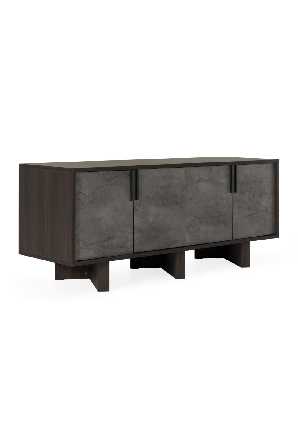Gray Volcanic Rock 4-Door Sideboard | OROA Modern | Oroa.com