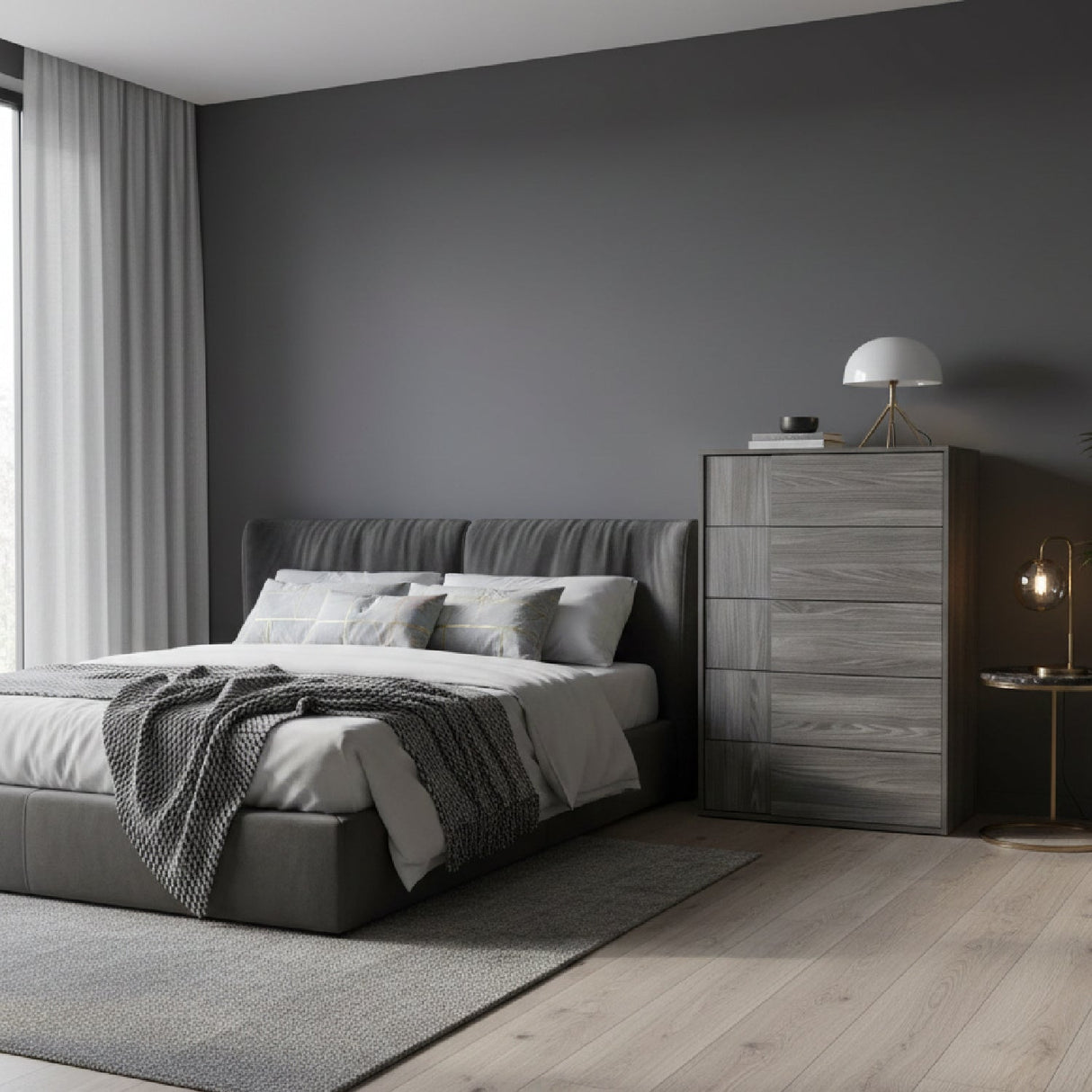 5-Drawer Gray Elm Chest | OROA Modern Asus | Oroa.com