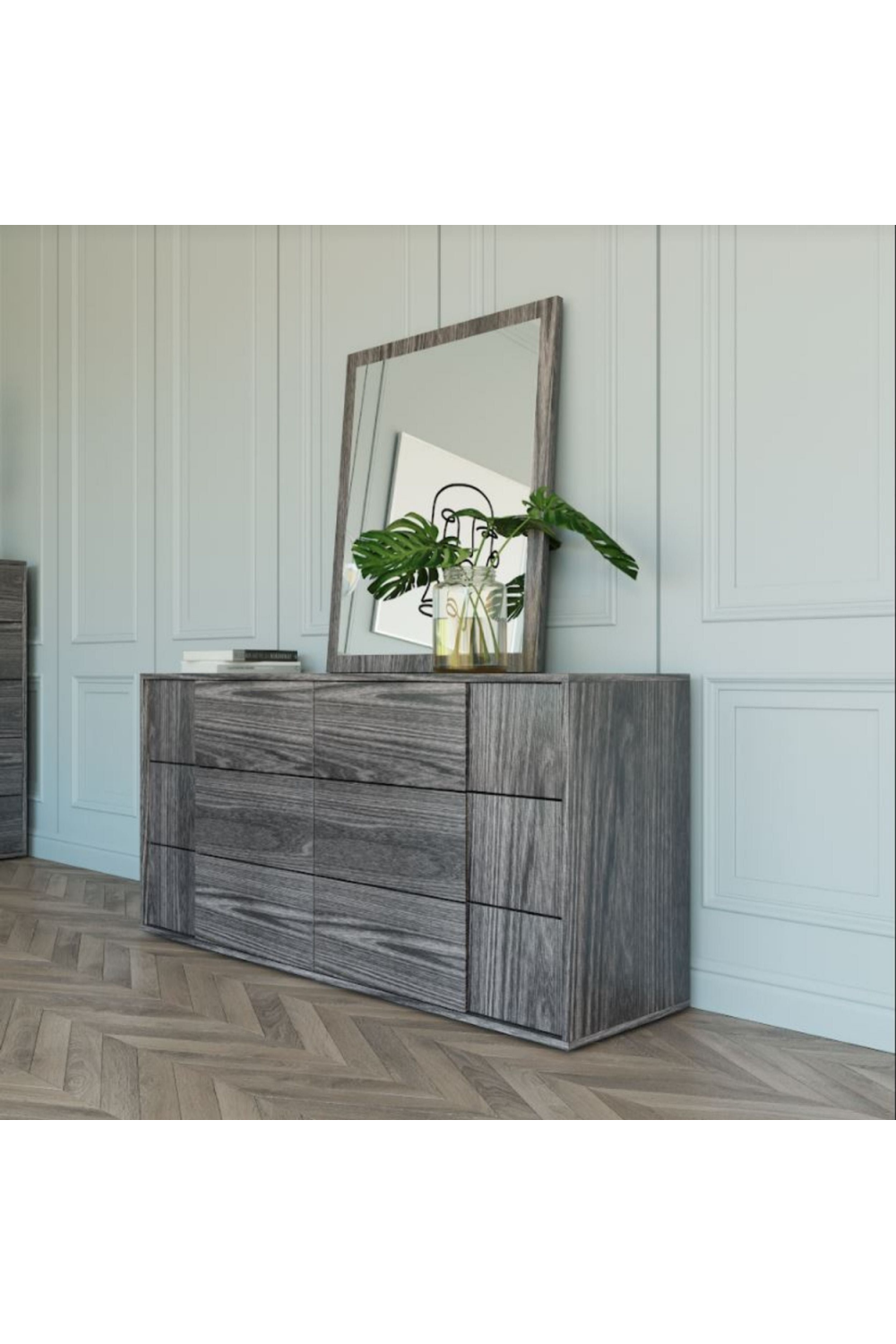 6-Drawer Gray Elm Dresser | OROA Modern Asus | Oroa.com