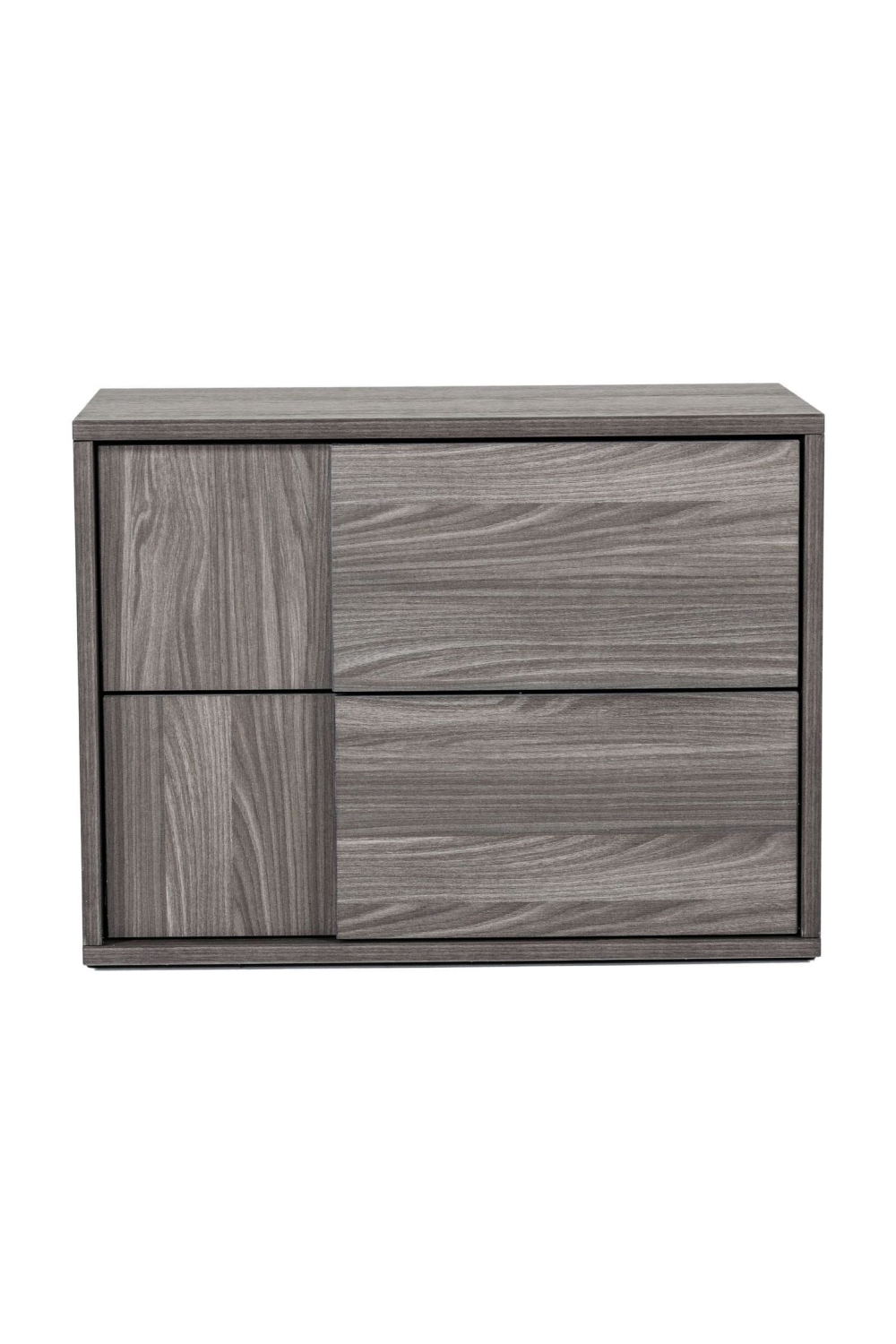 2-Drawer Gray Elm Nightstand | OROA Modern Asus | Oroa.com