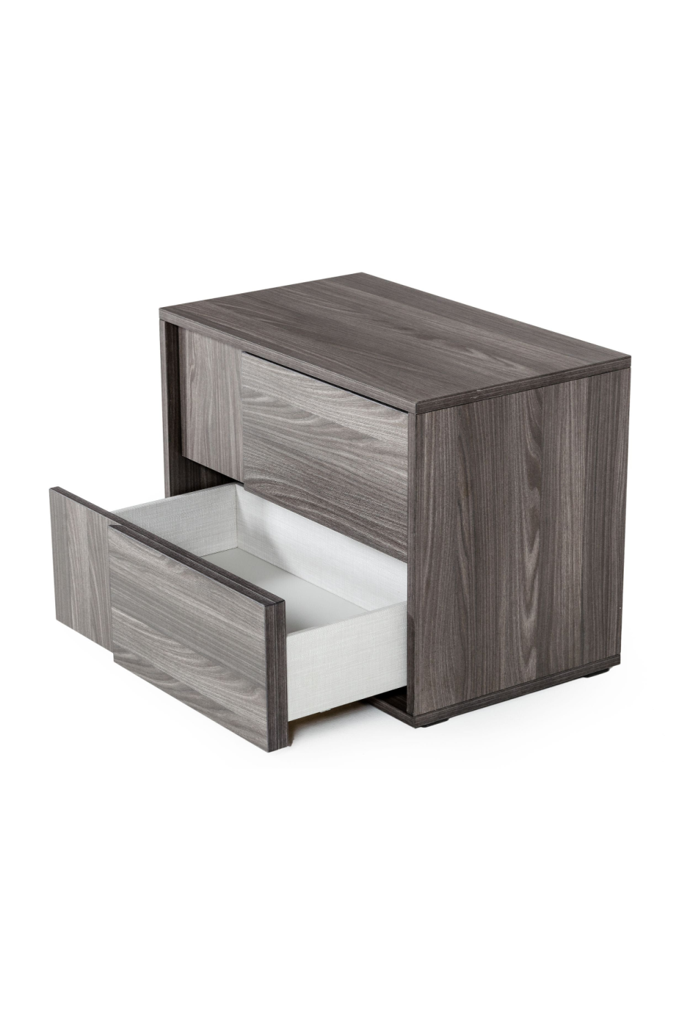 2-Drawer Gray Elm Nightstand | Oroa.com