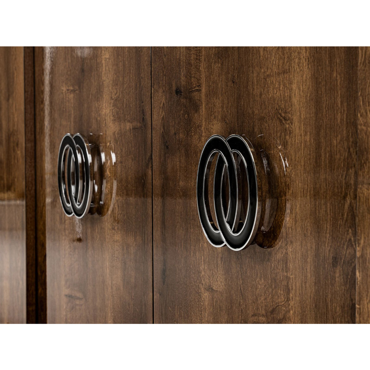 Glossy Wooden 4-Door Buffet | OROA Modern Athen