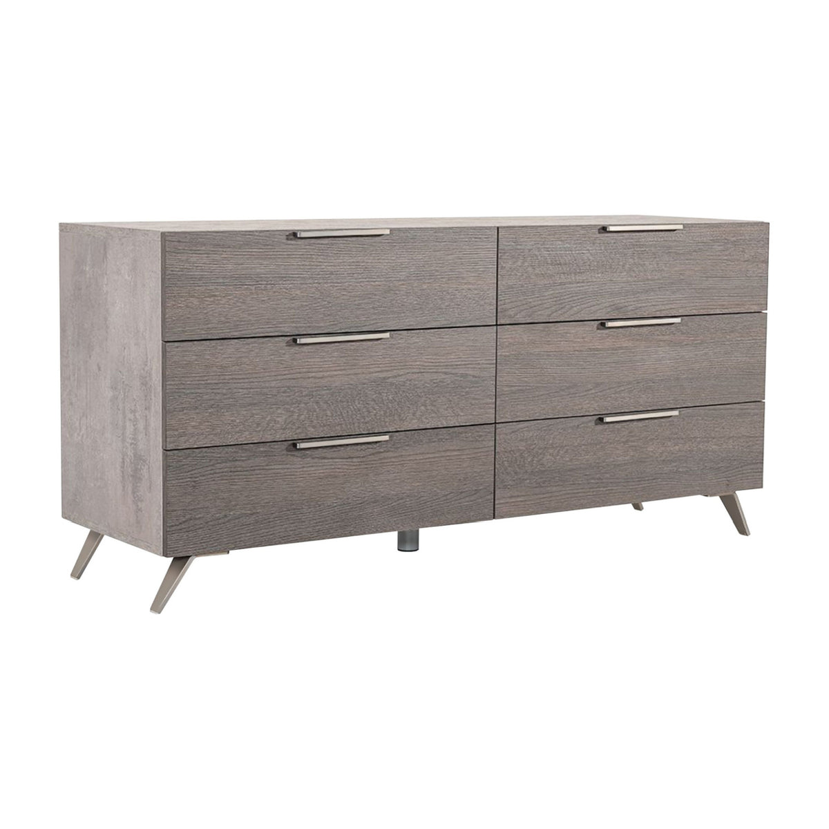 6-Drawer Gray Dresser | OROA Modern Bronx