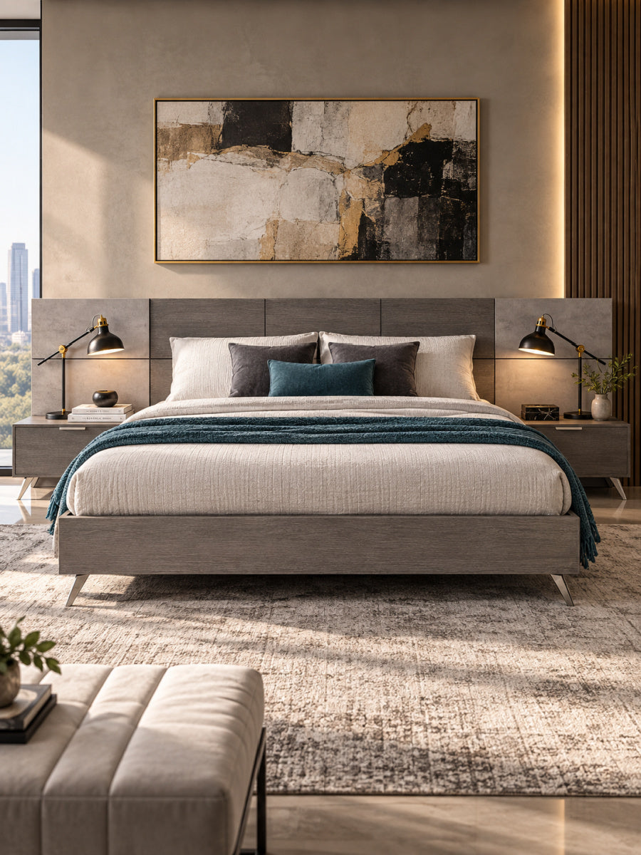 6-Drawer Gray Dresser | OROA Modern Bronx