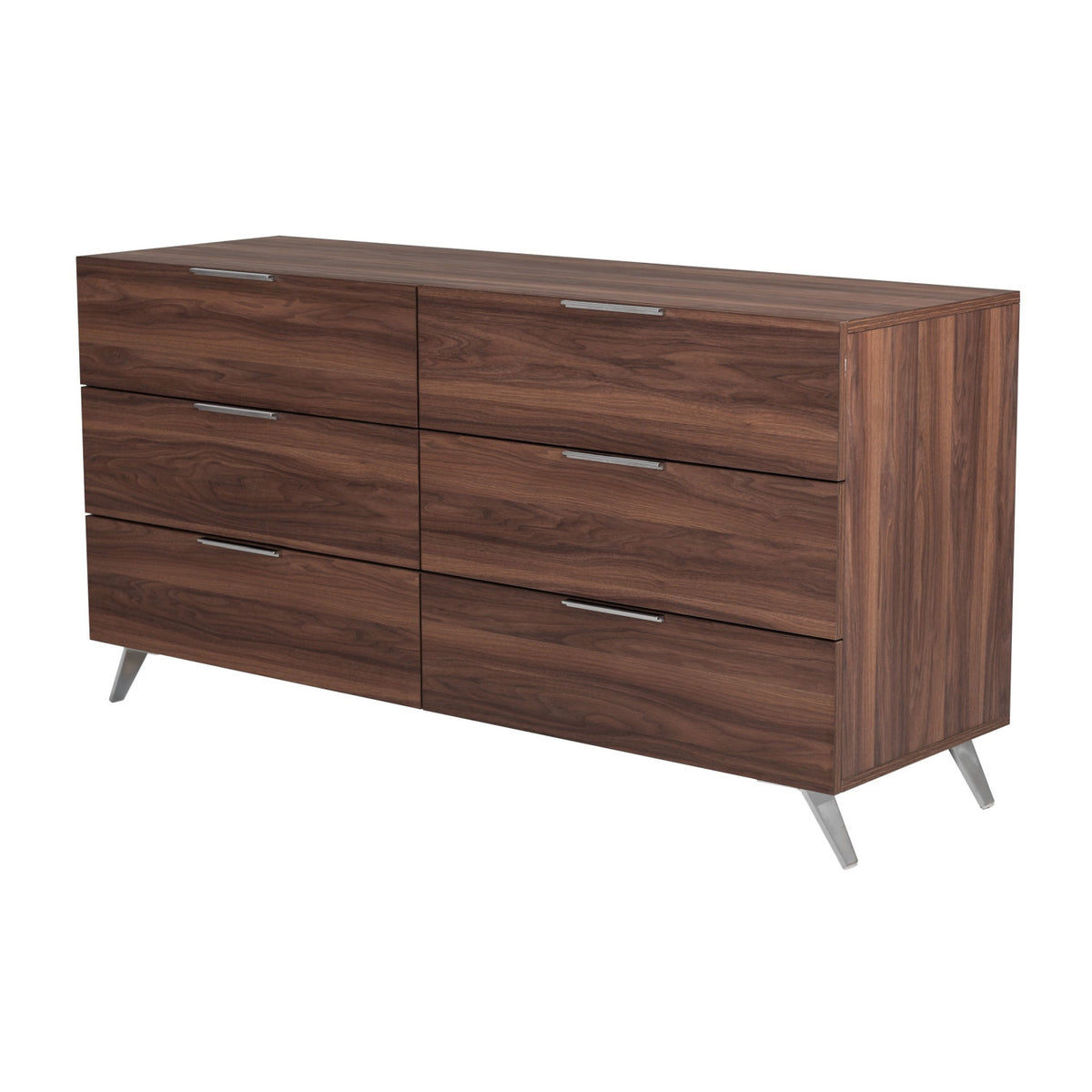 6-Drawer Walnut Dresser | OROA Modern Brooklyn