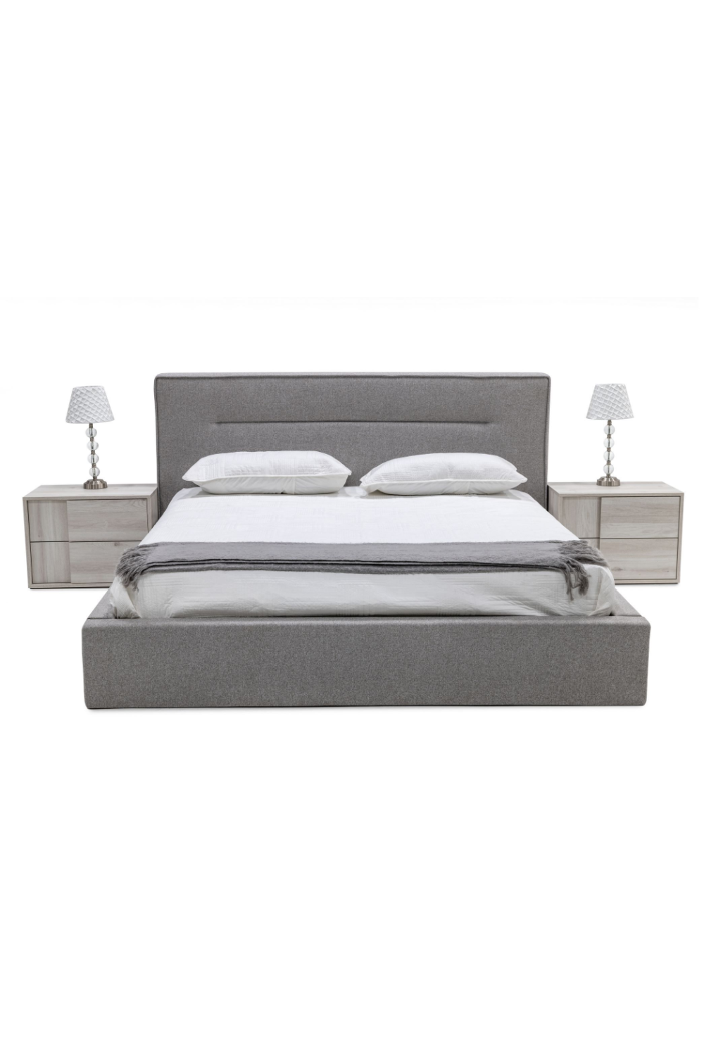 Gray Upholstered Bed | OROA Modern Juliana | Oroa.com