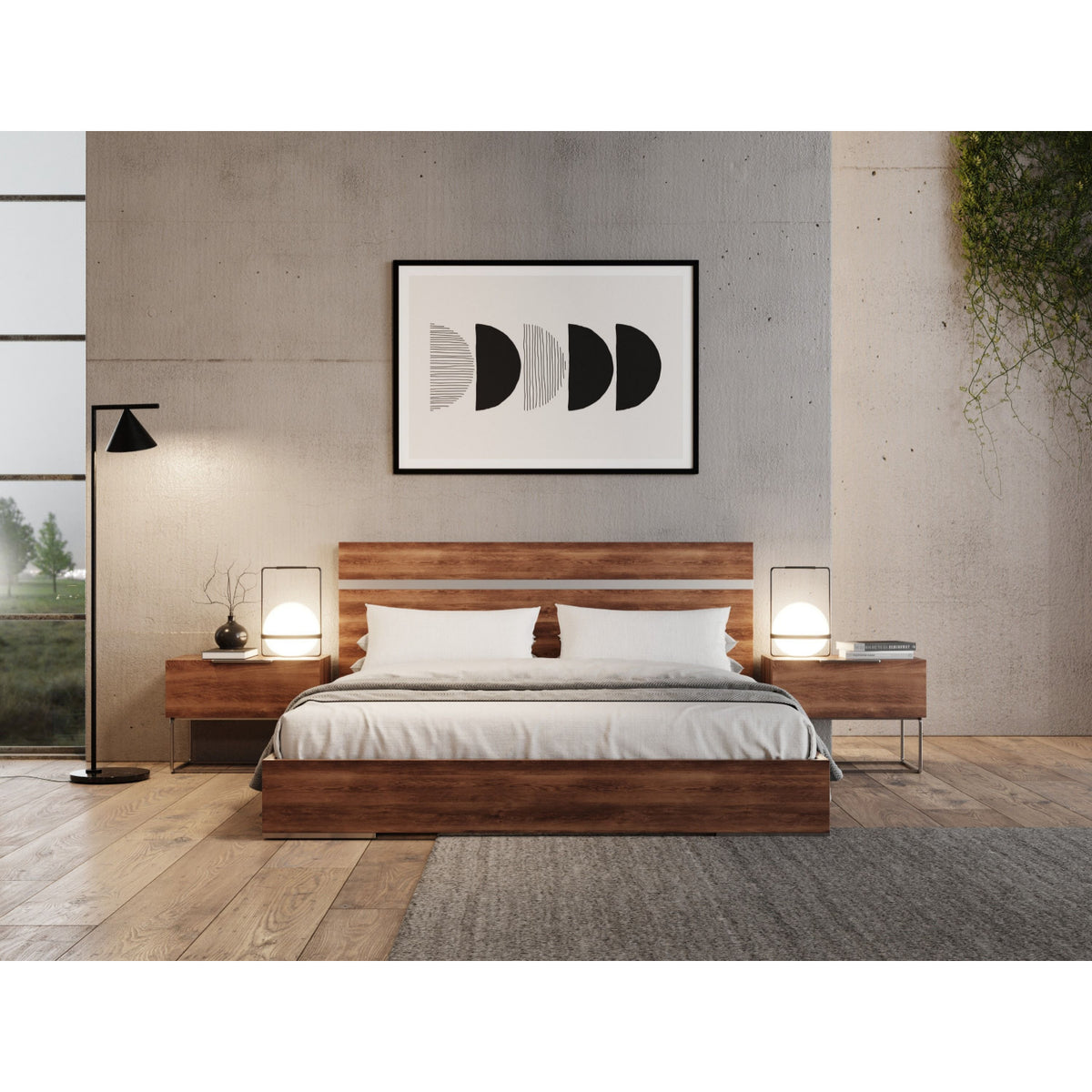 Modern European furniture - Light Oak Bed - www.oroa.com