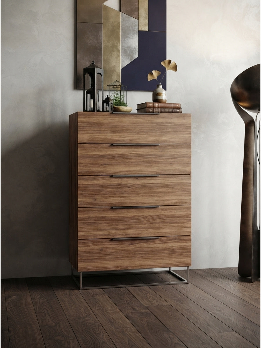 Light Oak 5-Drawer Chest | OROA Modern Lorenzo