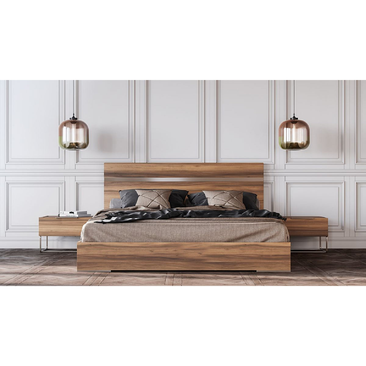 Light Oak 1-Drawer Nightstand | OROA Modern Lorenzo