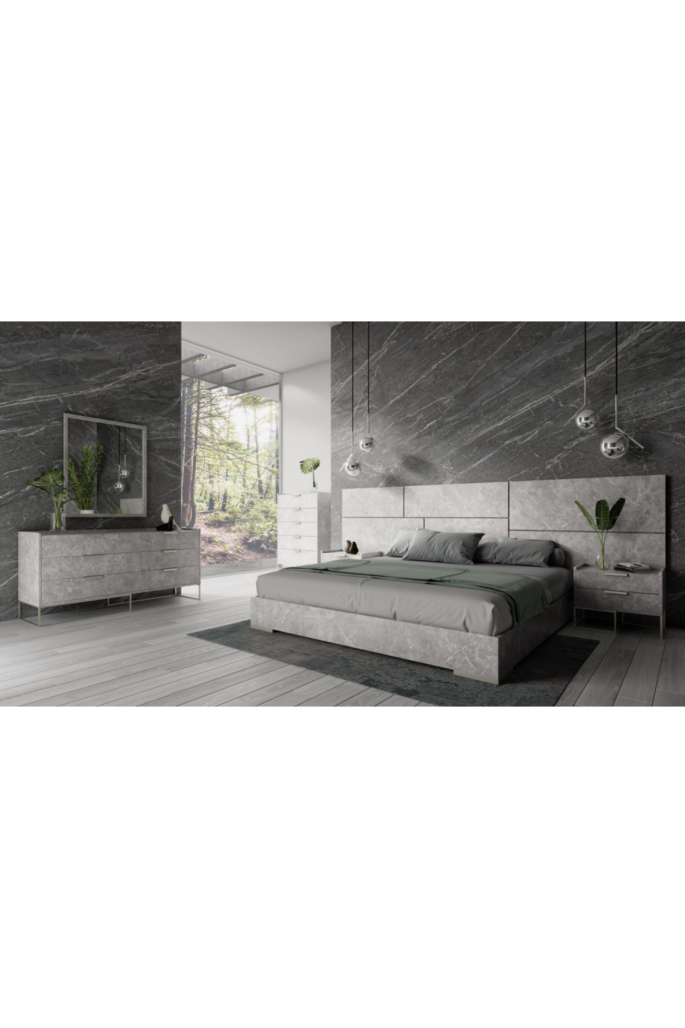 Gray Marble 6-Drawer Dresser | OROA Modern Marbella | Oroa.com