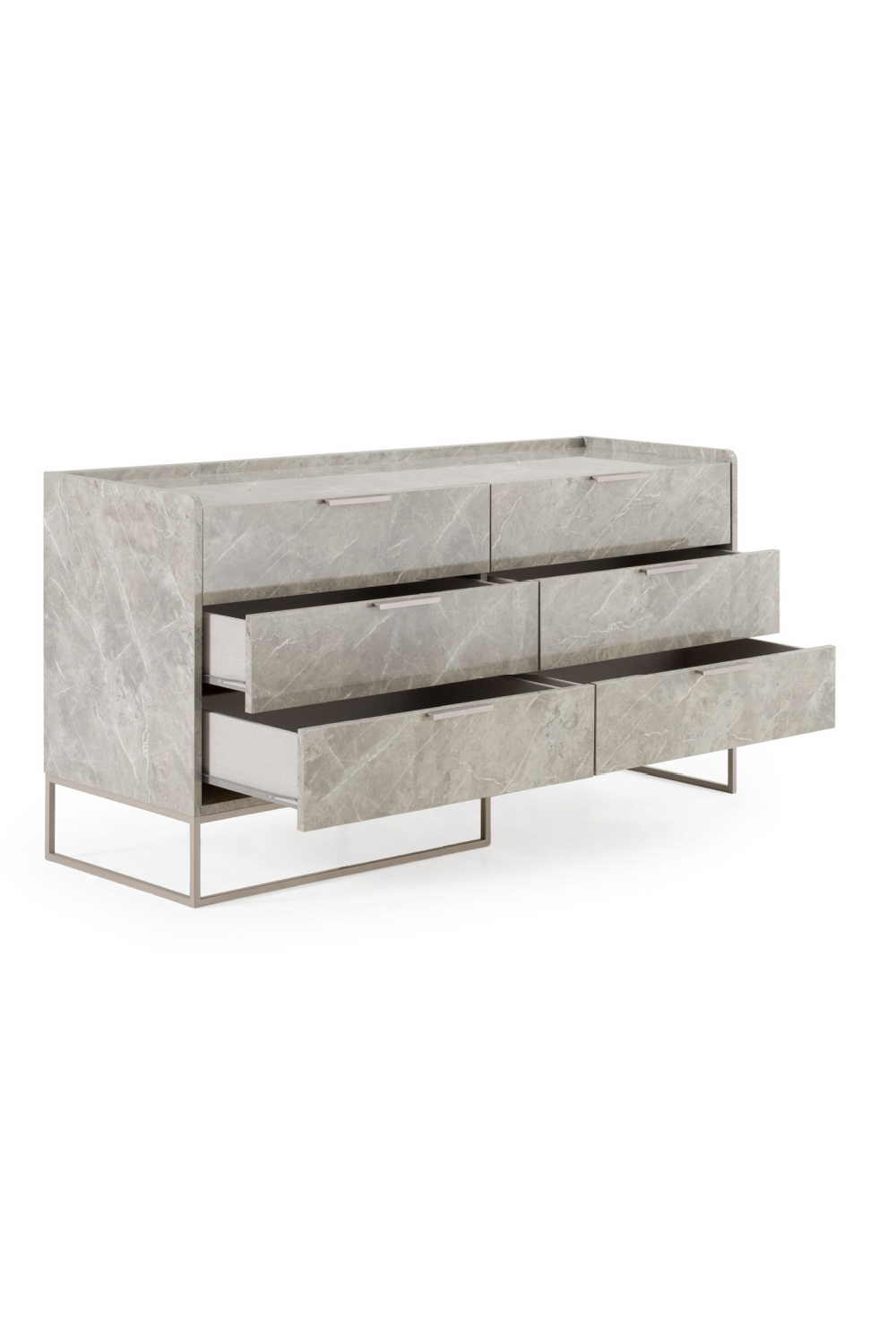 Gray Marble 6-Drawer Dresser | OROA Modern Marbella | Oroa.com