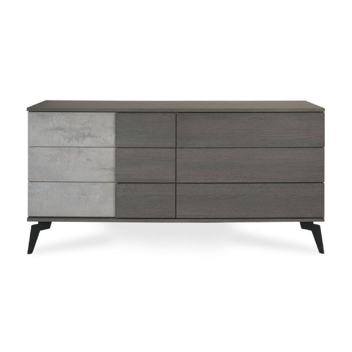 Matte Gray 6-Drawer Dresser | OROA Modern Palermo