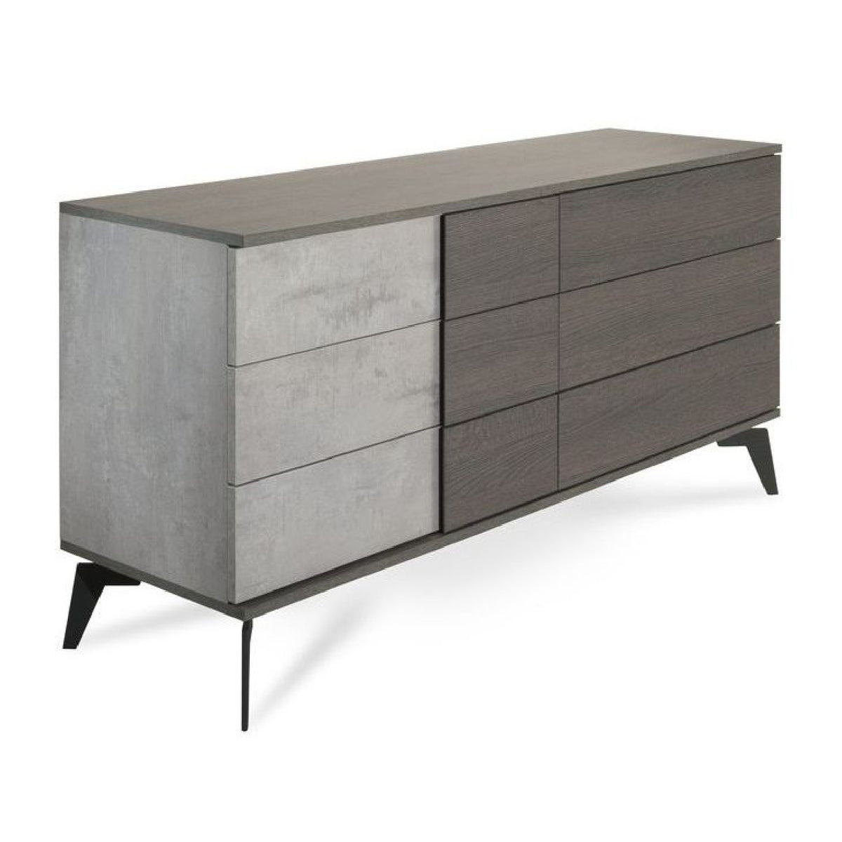 Matte Gray 6-Drawer Dresser | OROA Modern Palermo