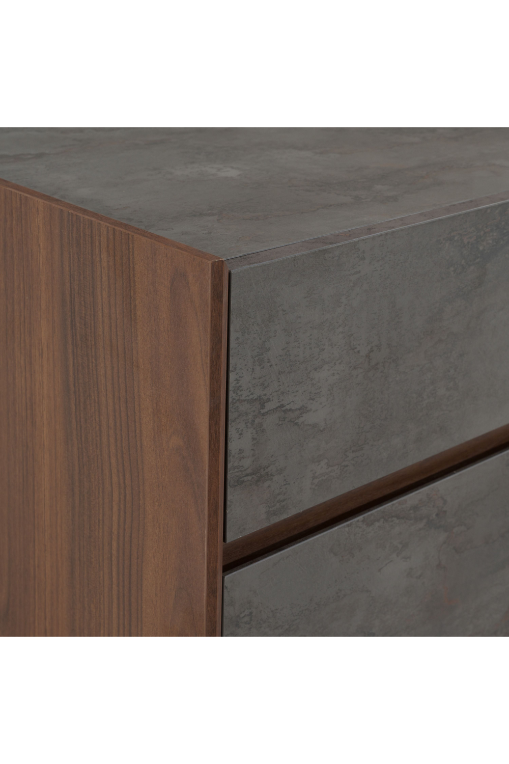 Gray Stucco 2-Drawer Nightstand | Oroa.com