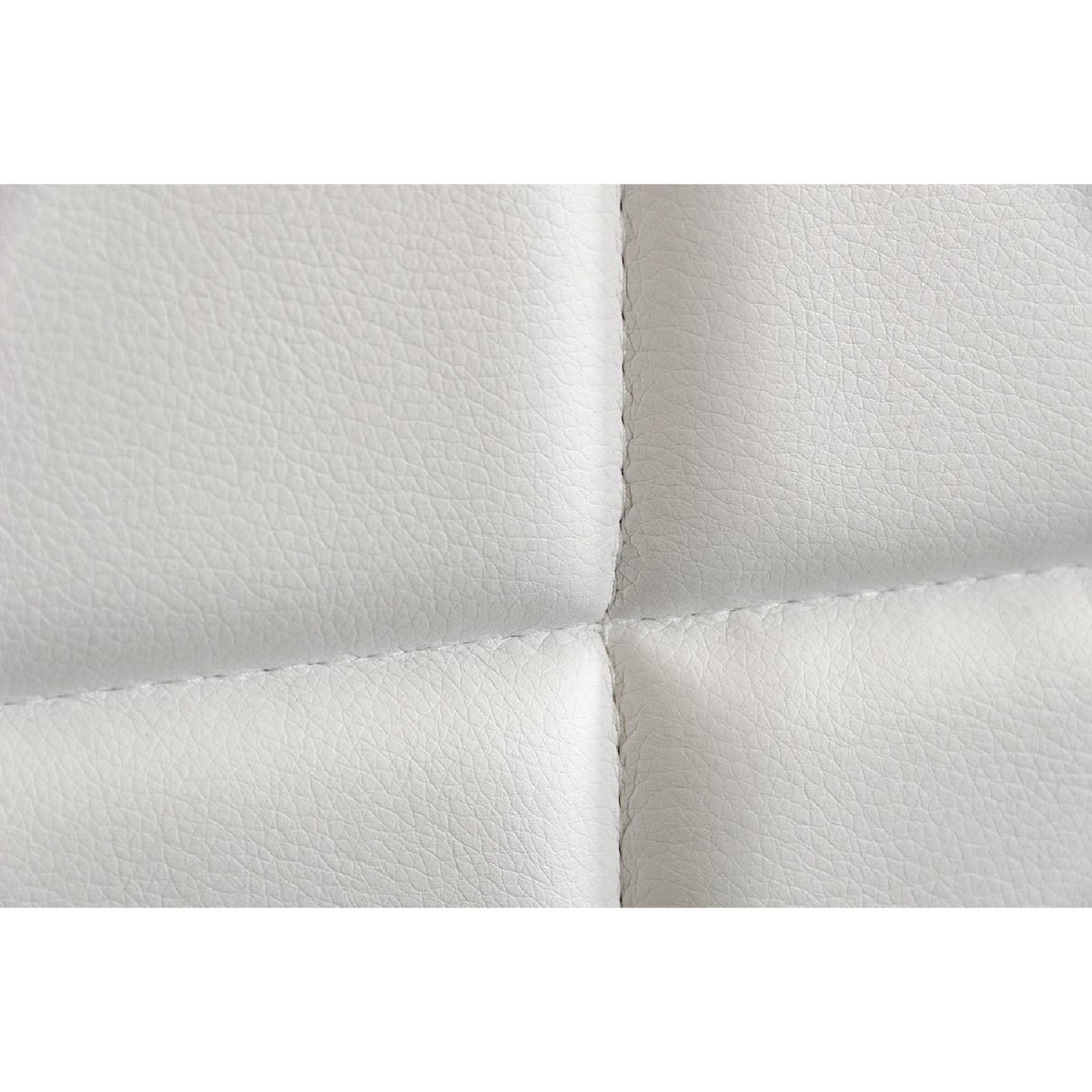 Tufted White Eco-Leather Bed | OROA Modern San Marino