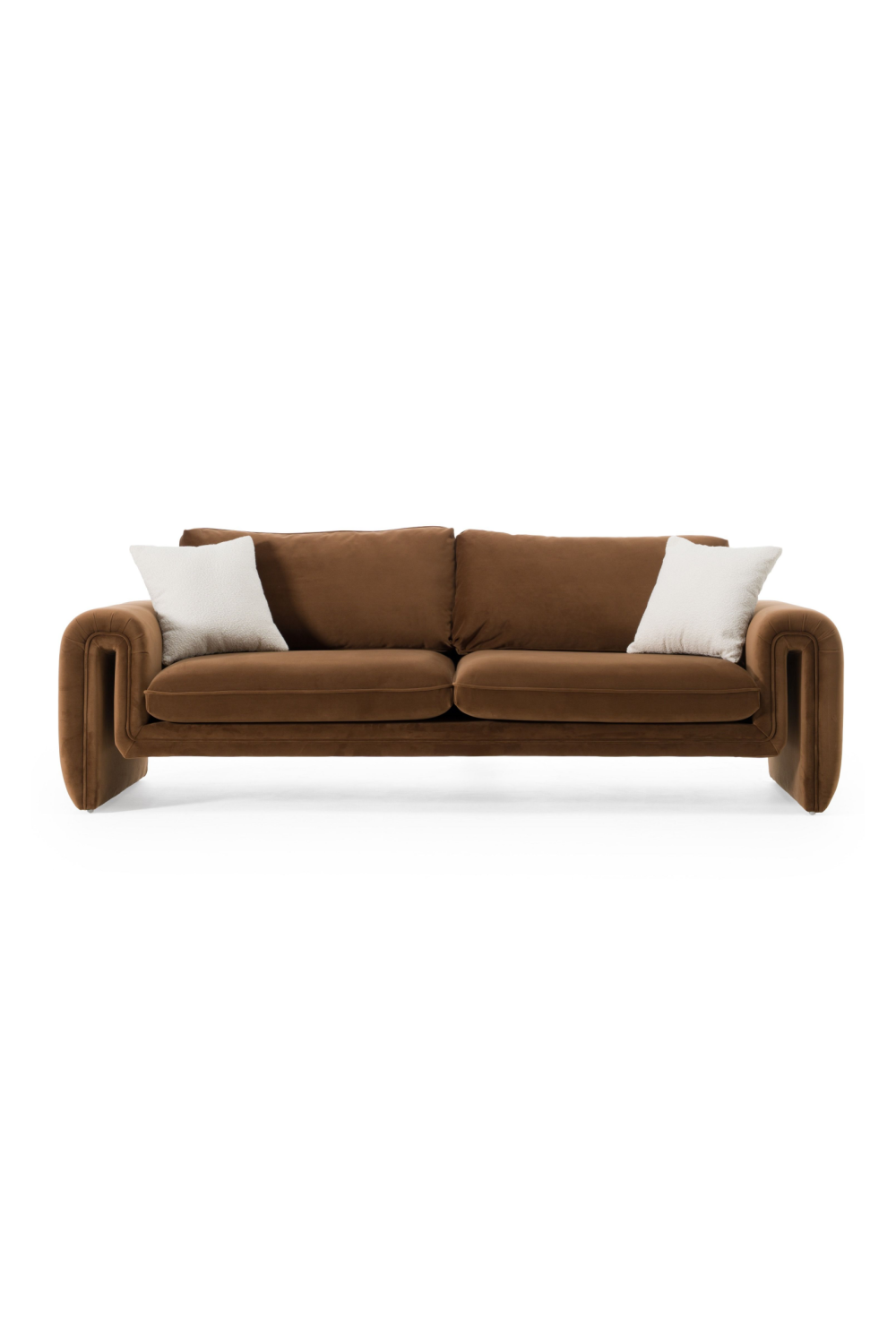 Brown Velvet Sofa | OROA Modern Bentley | Oroa.com