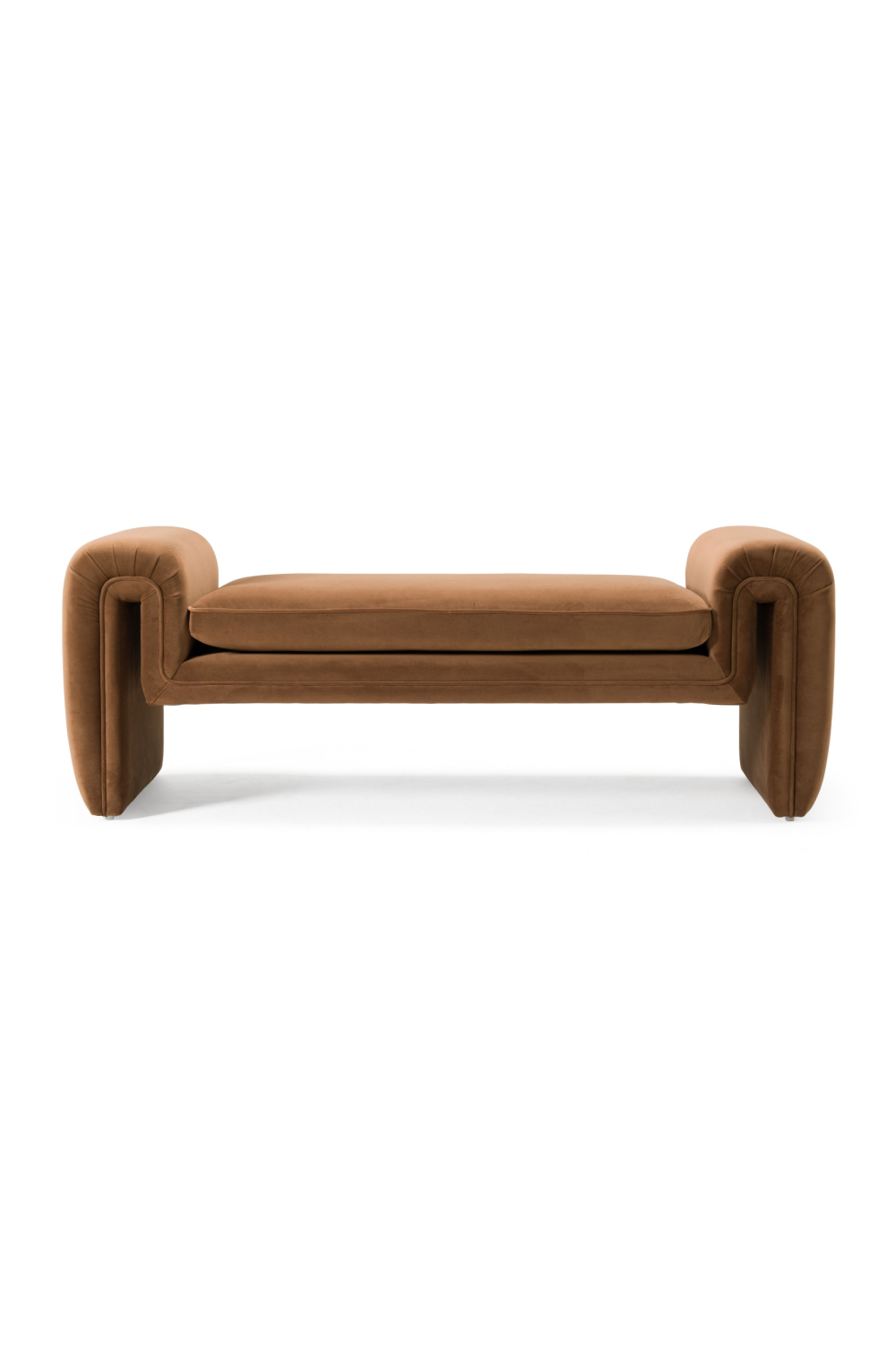 Modern or European furniture - Brown Velvet Bench - link to oroa.com