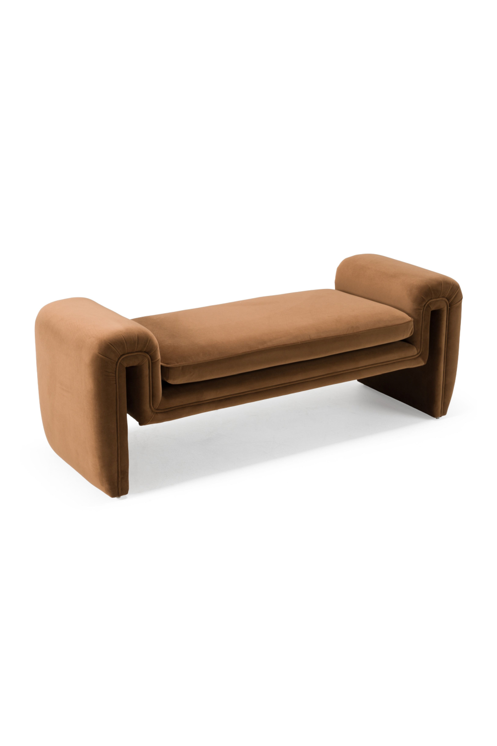 Modern or European furniture - Brown Velvet Bench - link to oroa.com
