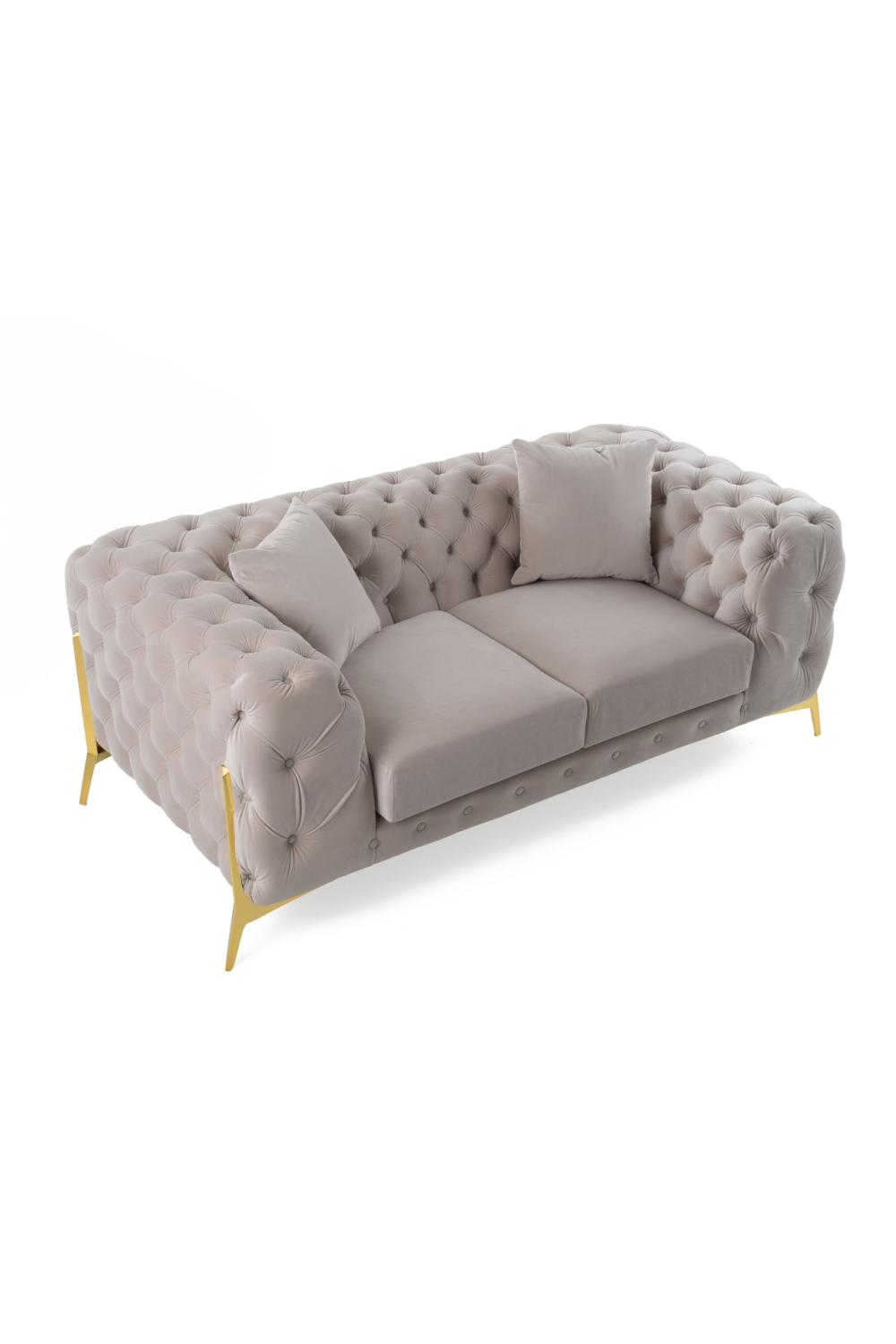 Button-Tufted Velvet Loveseat | OROA Modern Clarice | Oroa.com