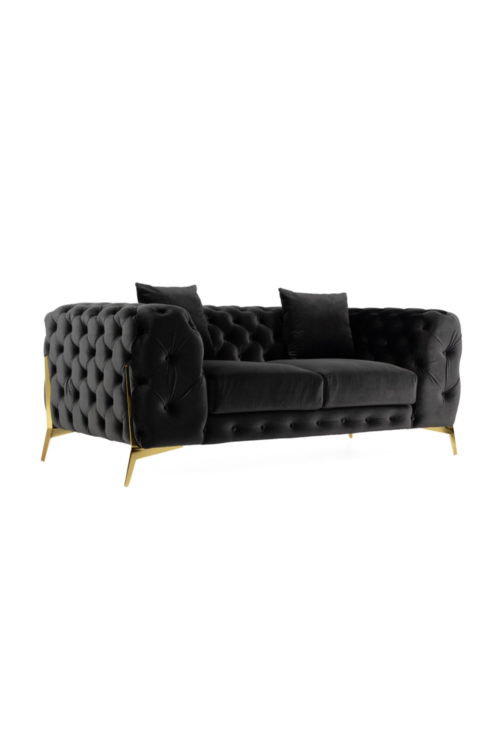 Button-Tufted Velvet Loveseat | OROA Modern Clarice | Oroa.com