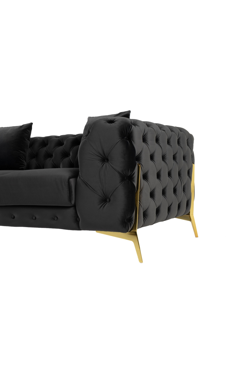 Button-Tufted Velvet Loveseat | OROA Modern Clarice | Oroa.com