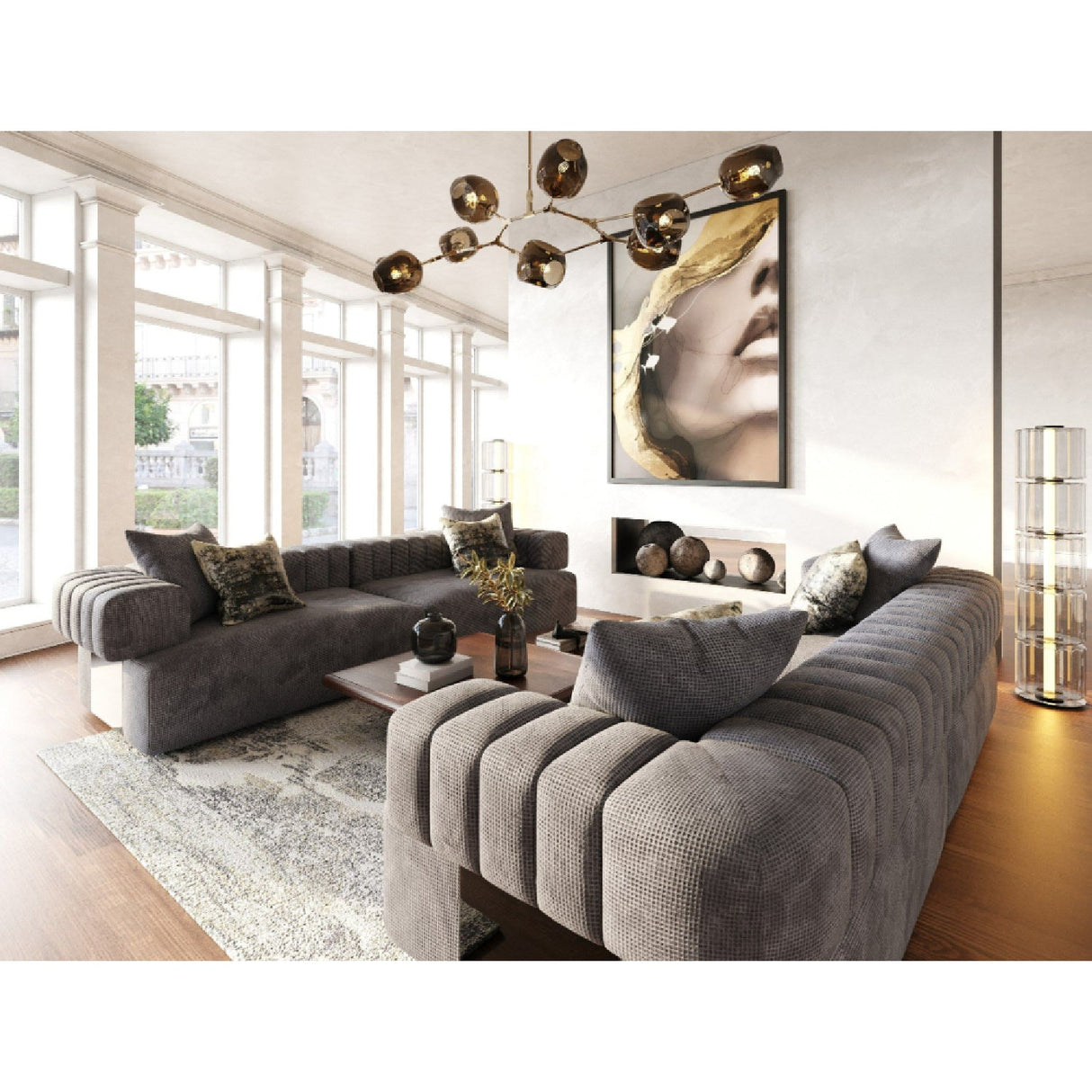 Square-Armed 2-Piece Sofa – Moreno – alternate view 20