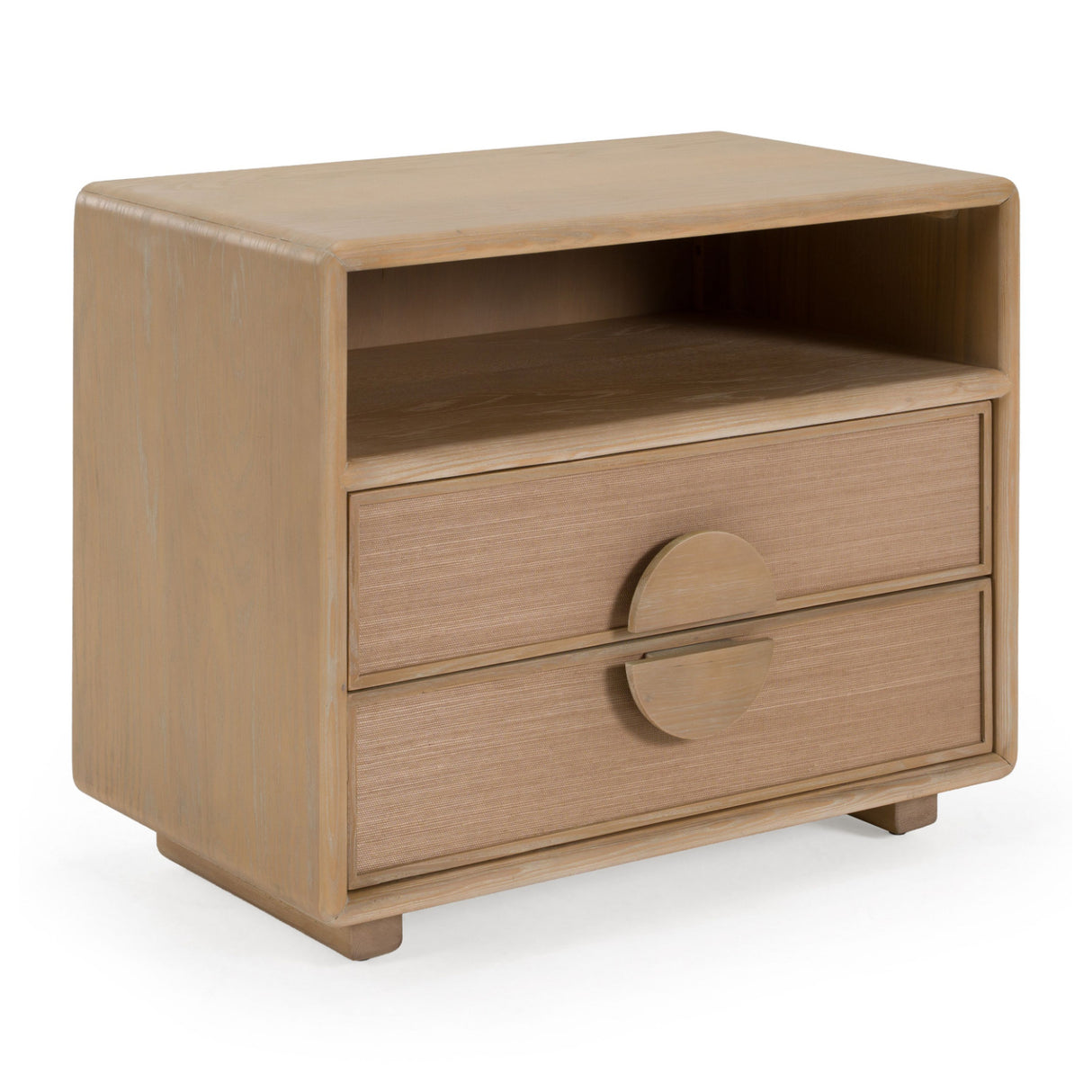 Solid Oak 2-Drawer Nightstand | OROA Modern Sergio