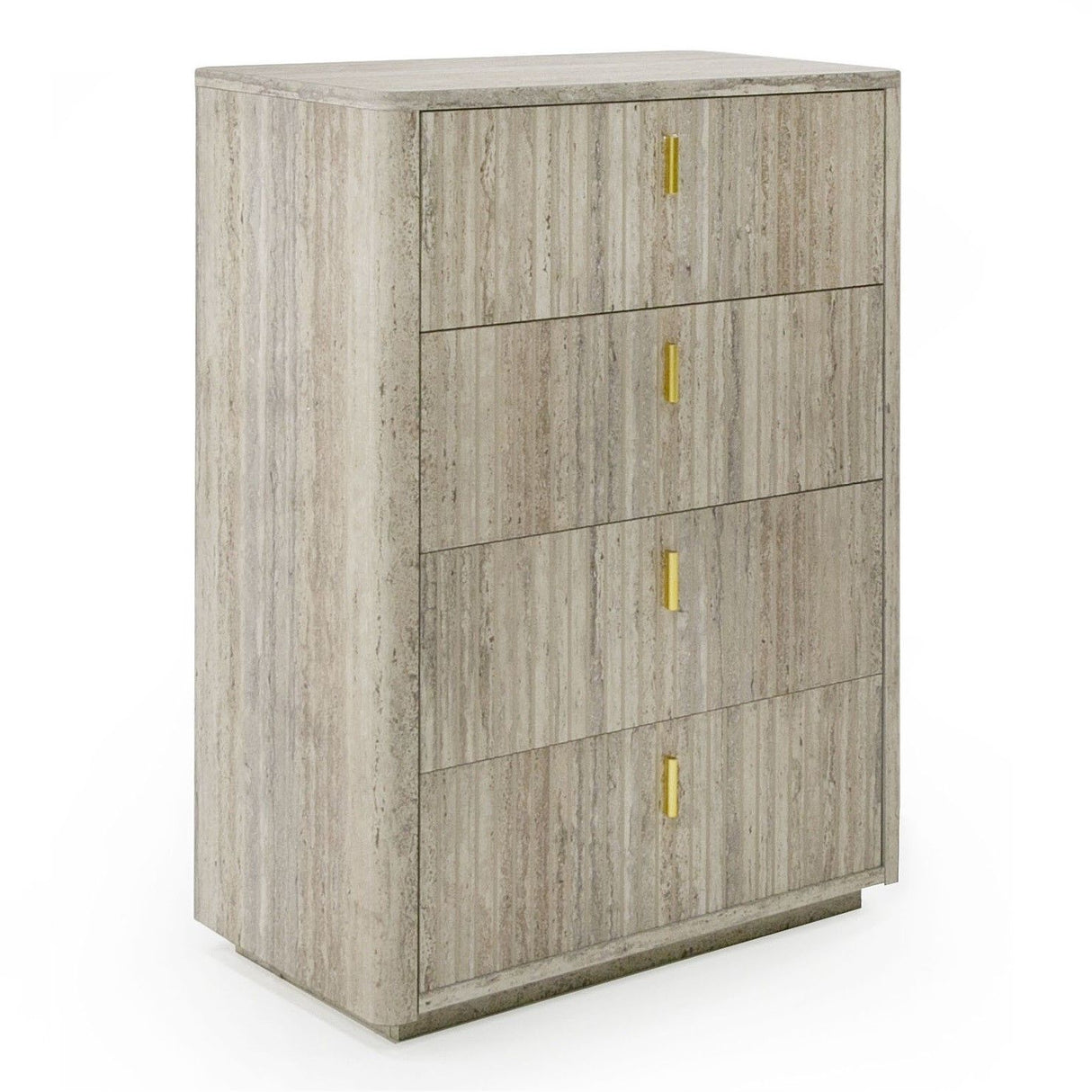 Travertine 4-Drawer Desk | Oroa.com