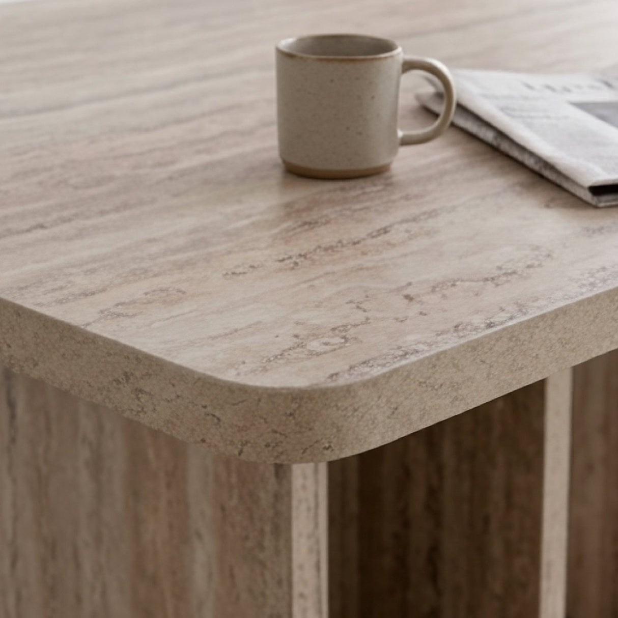 Rectangular Travertine Dining Table – Roma – alternate view 8