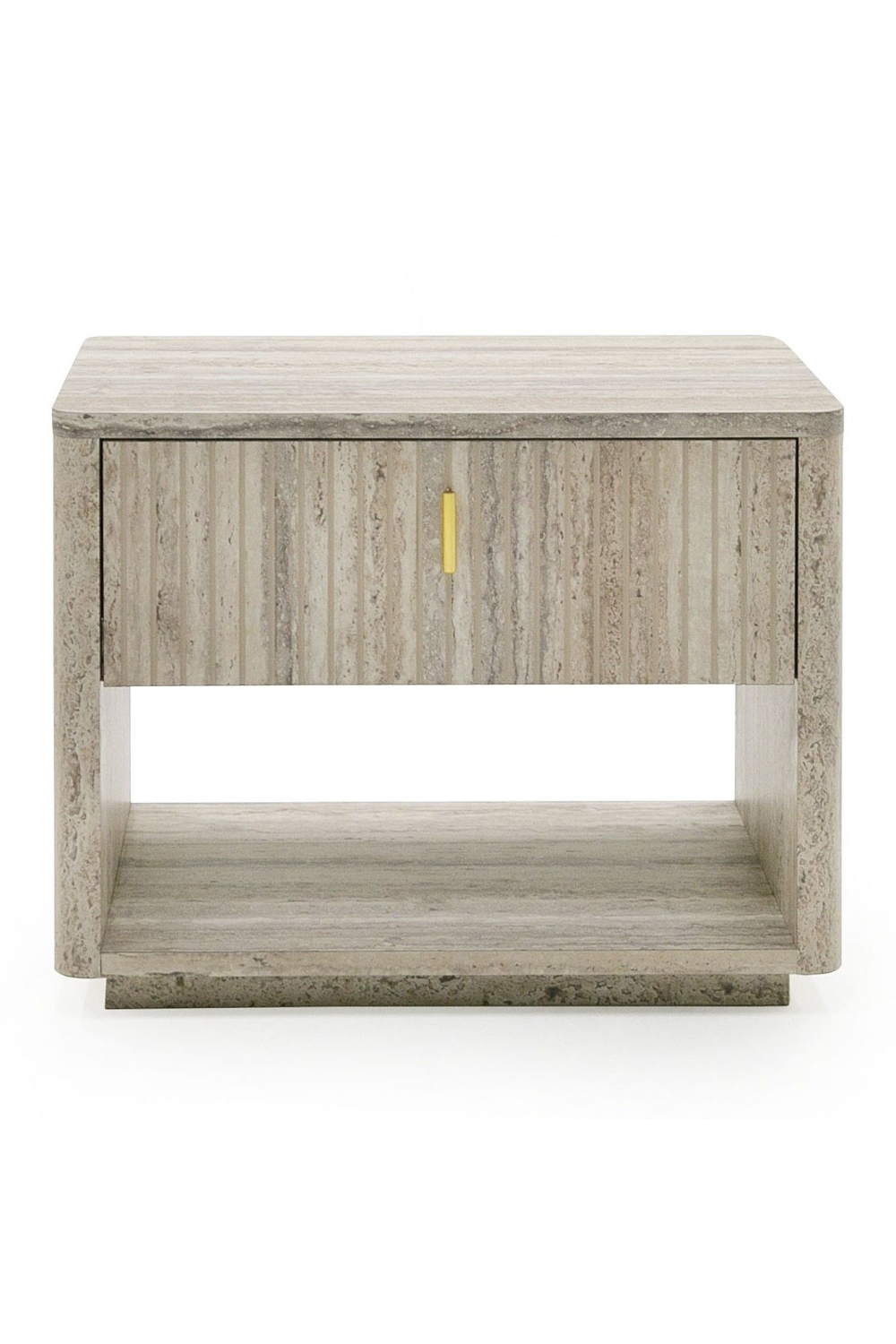 Travertine Inspired 1-Drawer Nightstand | OROA Modern Roma | Oroa.com
