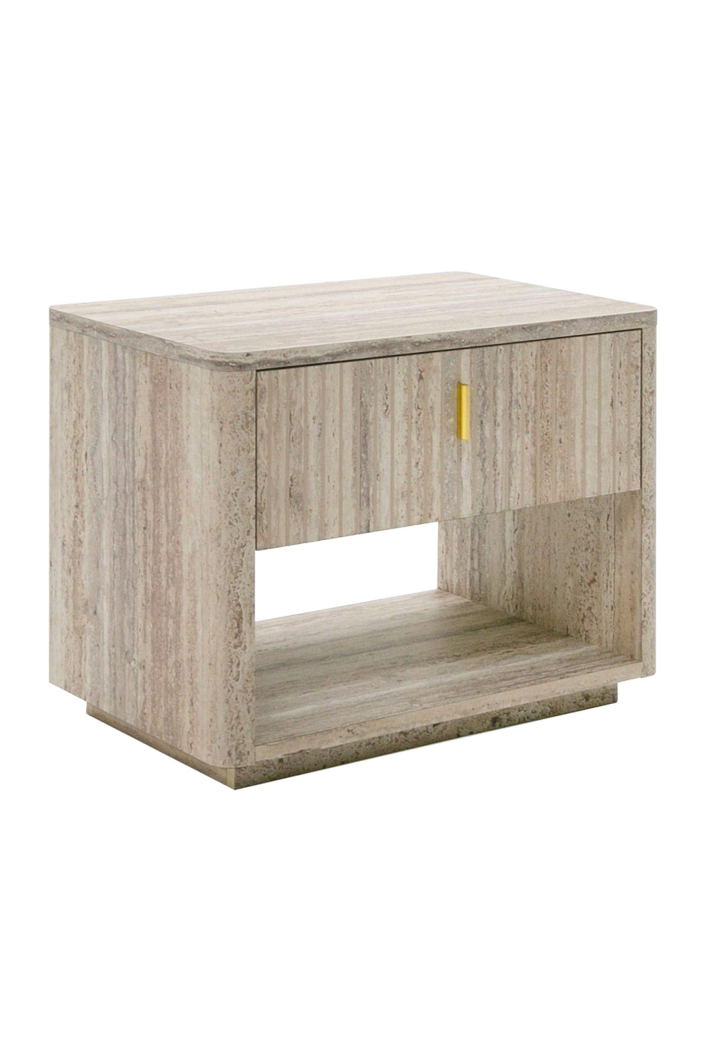 Travertine Inspired 1-Drawer Nightstand | OROA Modern Roma | Oroa.com