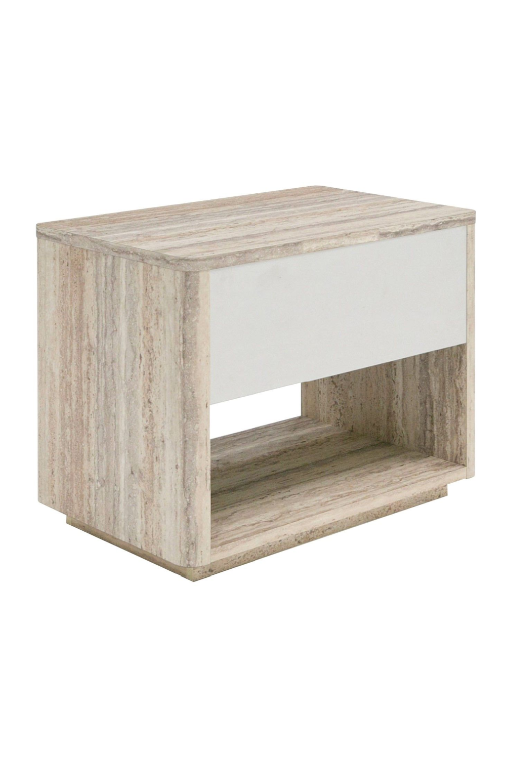 Travertine Inspired 1-Drawer Nightstand | OROA Modern Roma | Oroa.com