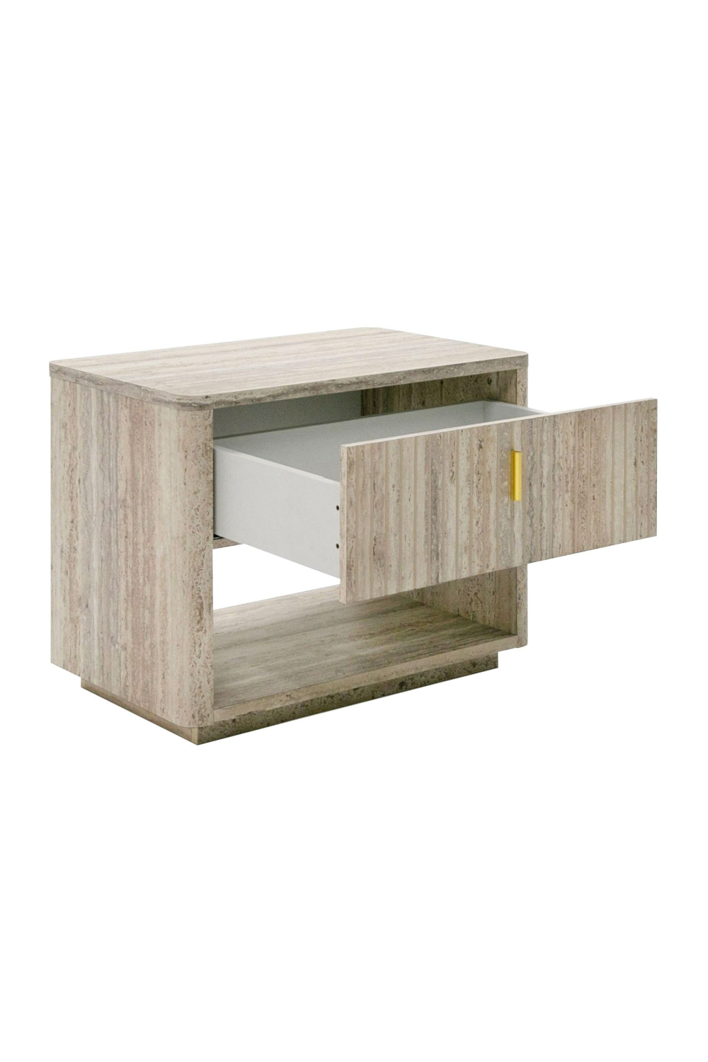 Travertine Inspired 1-Drawer Nightstand | OROA Modern Roma | Oroa.com