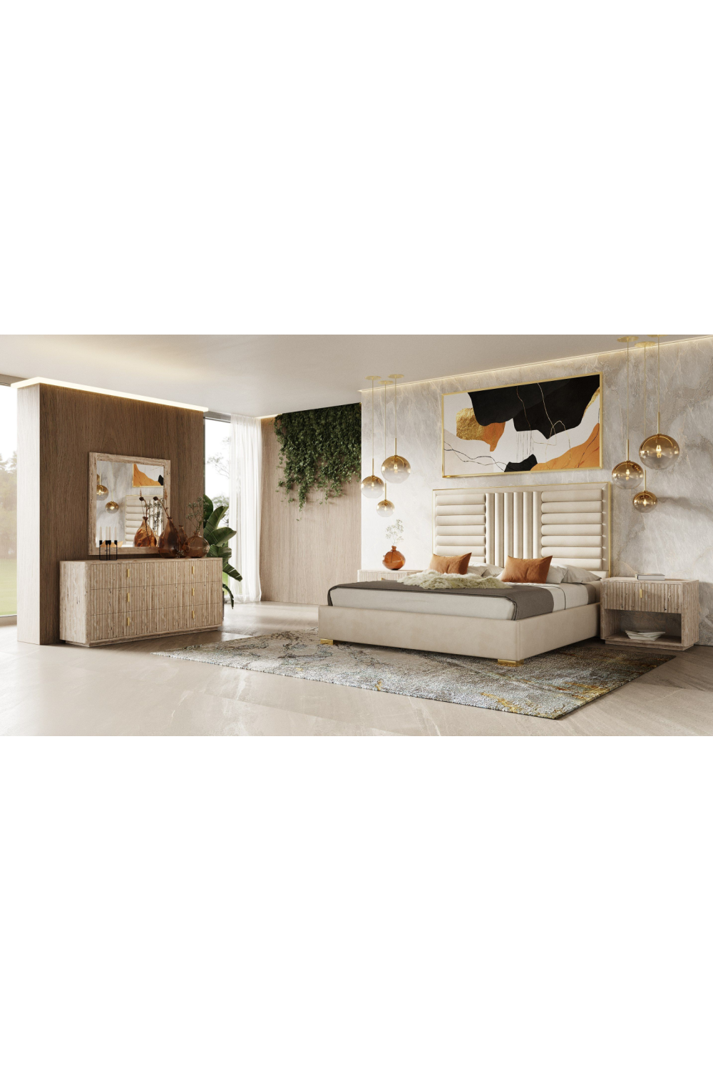Travertine Inspired 1-Drawer Nightstand | OROA Modern Roma | Oroa.com