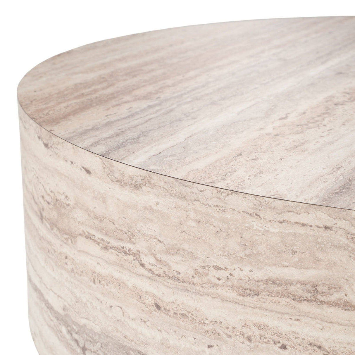 Round Travertine-Inspired Coffee Table | Oroa Modern Roma | Oroa.com